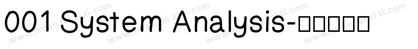 001 System Analysis字体转换